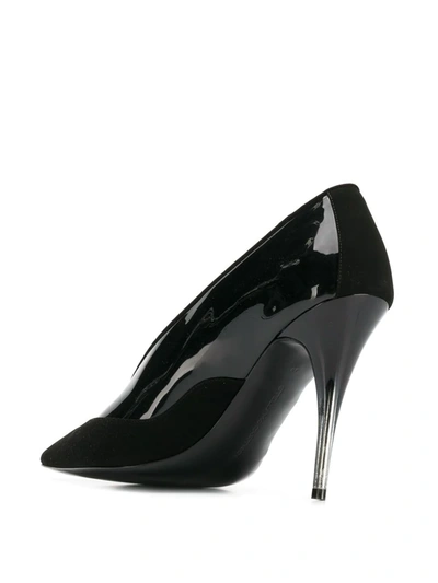 Shop Stella Mccartney Lacquered Pumps In Black