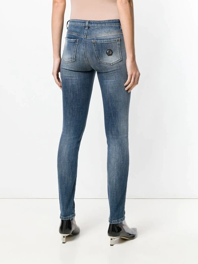 Shop Philipp Plein Distressed Skinny Jeans In Blue