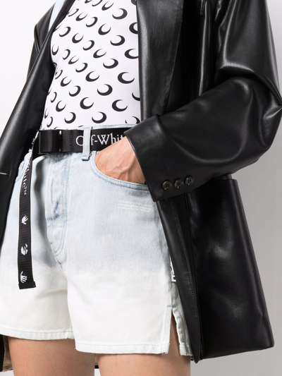 Off-white Gradient-effect Denim Shorts In Blau