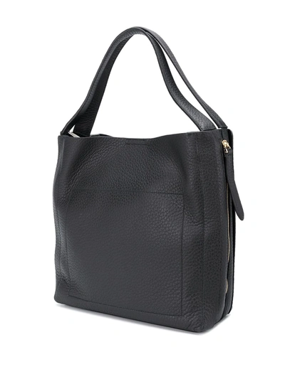 Shop Furla Grace Pebbled Style Tote Bag In Black