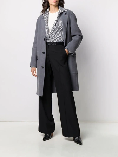 Shop Ami Alexandre Mattiussi Unstructured Single Breasted Coat In Blue