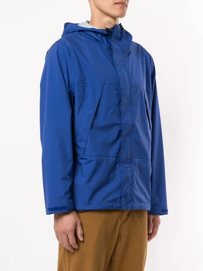 Shop Supreme Contrast Stripe Hooded Jacket In Blue