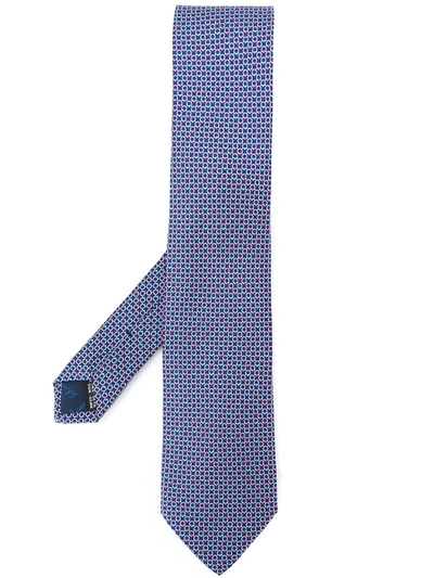 Shop Ferragamo Designer Stylised Tie In Blue