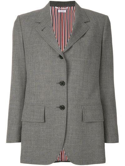 Shop Thom Browne Wide Lapel Sport Coat In Grey