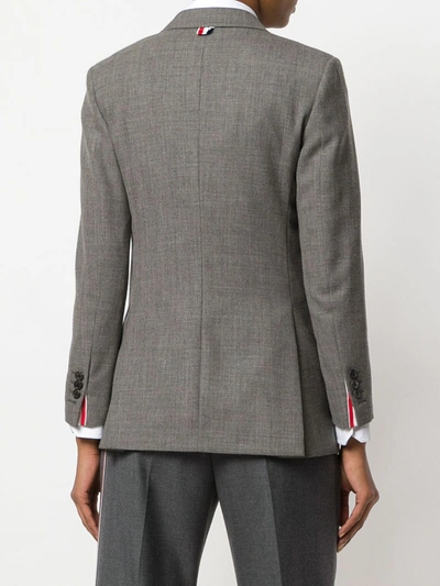 Thom Browne Wide Lapel Sport Coat In Grey