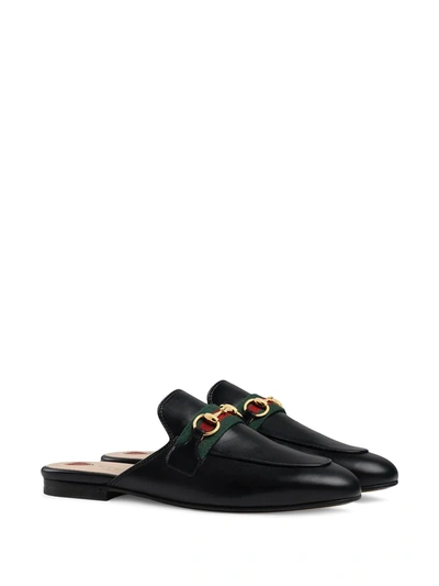 Shop Gucci Princetown Leather Mules In Black