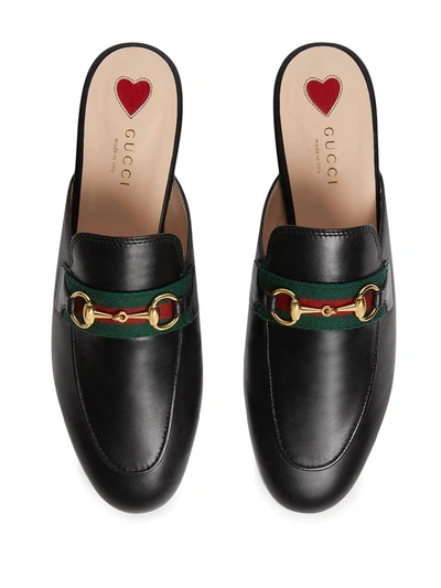 Shop Gucci Princetown Leather Mules In Black