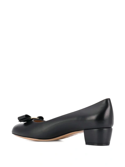 Shop Ferragamo Vara Bow Pumps In Black