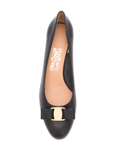 Shop Ferragamo Vara Bow Pumps In Black