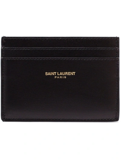 Shop Saint Laurent 'paris' Cardholder In Black