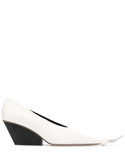 Shop Camperlab Juanita Knotted Toe Pumps In White