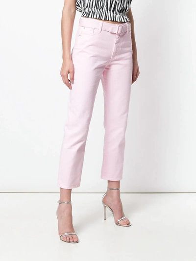 Shop Off-white Skinny Jeans In Pink