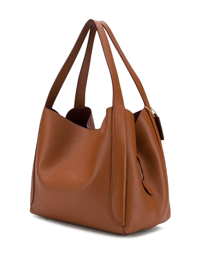 Shop Coach Polished Pebble Hobo In Brown