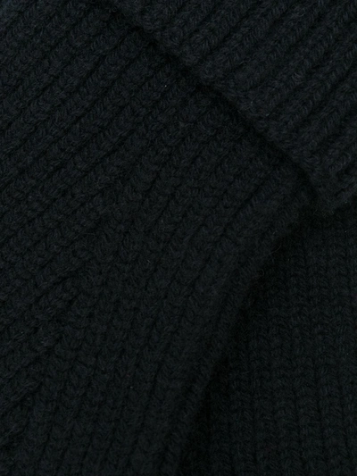 N•peal Ribbed Knitted Gloves In Black