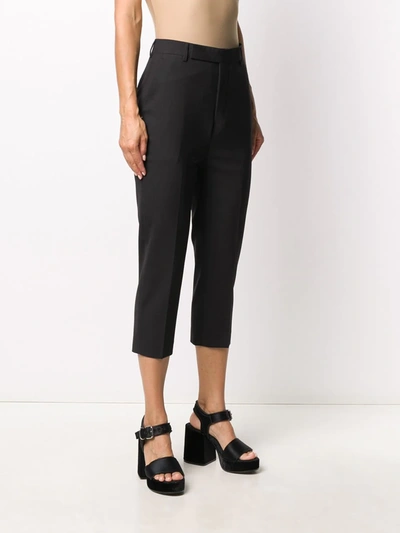 Shop Rick Owens Tailored Cropped Trousers In Black