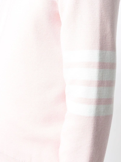 THOM BROWNE 4条纹饰针织套头衫 - 粉色