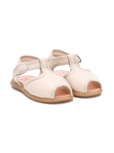 Shop Pèpè Polka-dot Sandals In Neutrals