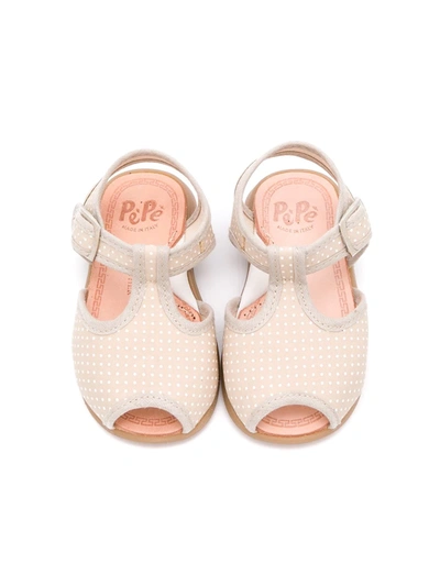 Pèpè Polka-dot Sandals In Neutrals