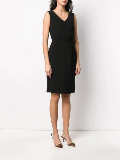 Shop Blanca Vita Dart Detail Tailored Day Dress In Black