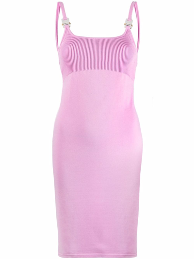 Shop Alyx Ribbed Knitted Dress In Rosa