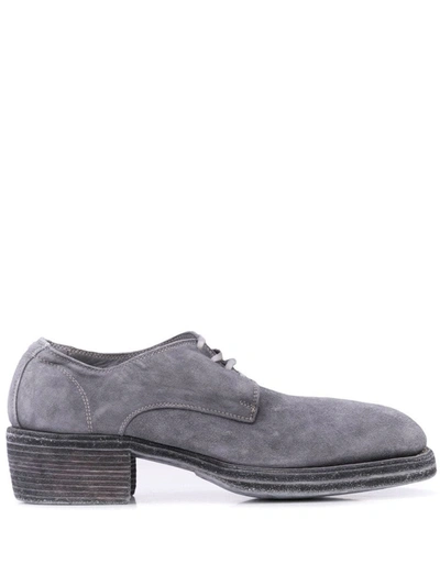 Shop Guidi Lace Up Shoes In Light Grey