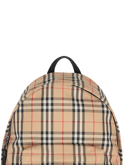 Shop Burberry Vintage Check Nylon Backpack In Neutrals
