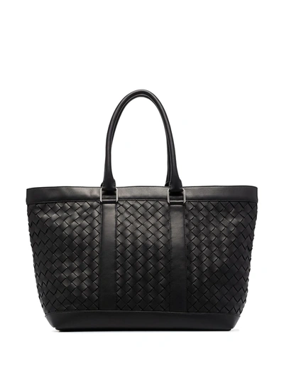 Shop Bottega Veneta Large Intrecciato Maxi Weave Tote Bag In Black