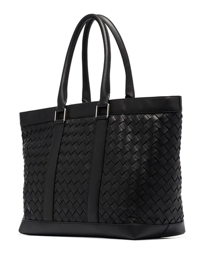 Shop Bottega Veneta Large Intrecciato Maxi Weave Tote Bag In Black