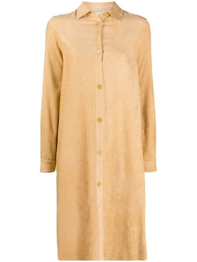 Shop Forte Forte Single-breasted Ribbed Coat In Neutrals