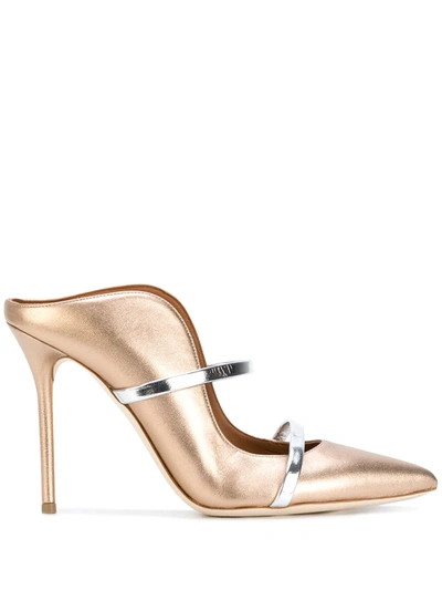 Malone Souliers Maureen Metallic Leather Mules In Metallic