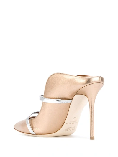 Malone Souliers Maureen Metallic Leather Mules In Metallic