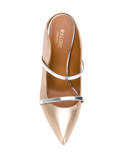 Malone Souliers Maureen Metallic Leather Mules In Metallic