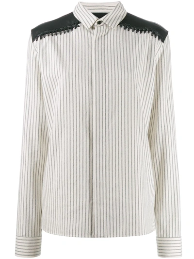 Shop Haider Ackermann Long Sleeve Striped Shirt In White