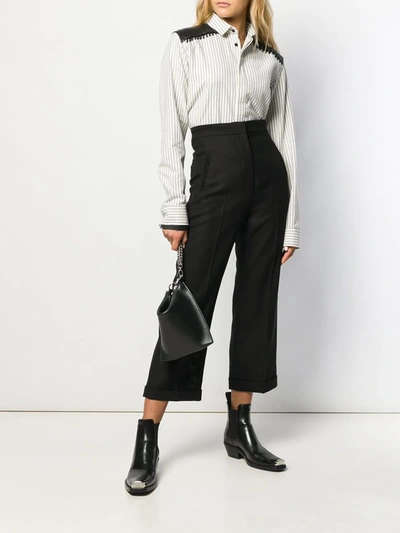 Haider Ackermann Long Sleeve Striped Shirt In White