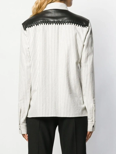 Haider Ackermann Long Sleeve Striped Shirt In White