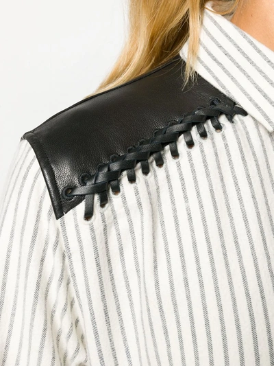 Haider Ackermann Long Sleeve Striped Shirt In White