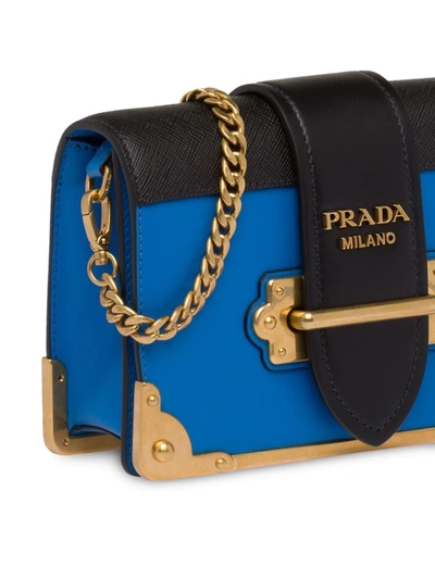 Shop Prada Cahier Bag In Blue