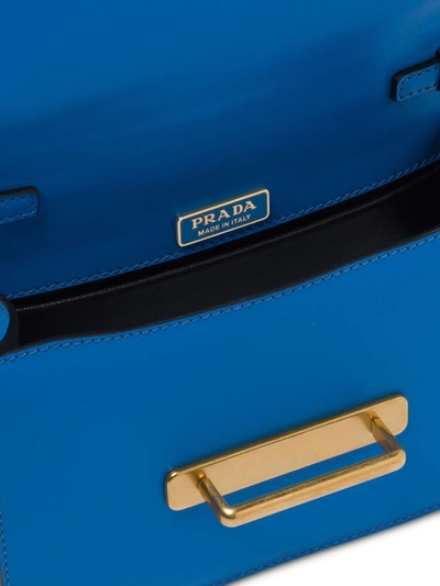 Shop Prada Cahier Bag In Blue