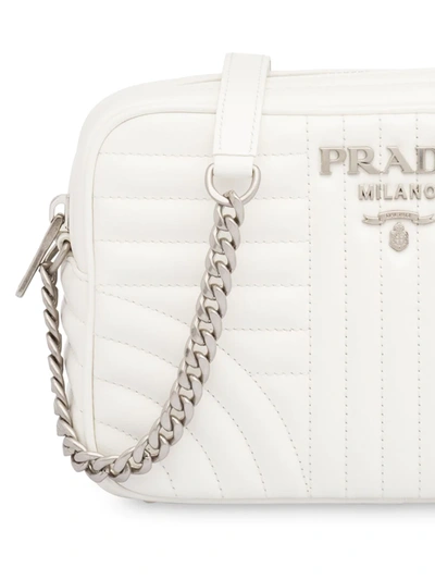 Shop Prada Diagramme Leather Bag In Black