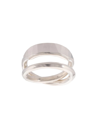 Shop Werkstatt:münchen Layered Ring In Silver