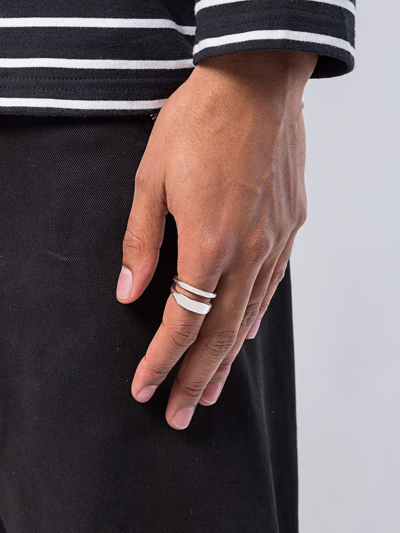 Shop Werkstatt:münchen Layered Ring In Silver