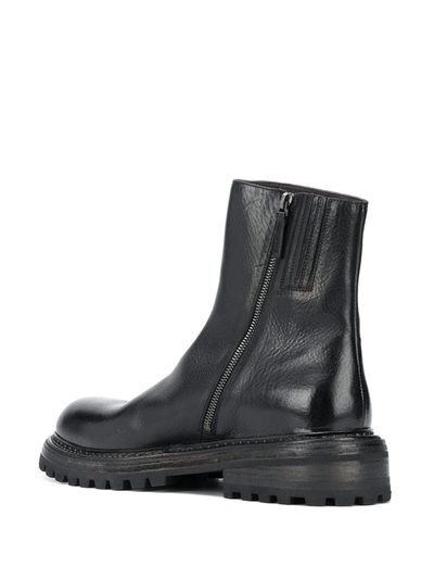 Shop Marsèll Chunky Sole Leather Boots In Black