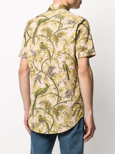 Shop Vivienne Westwood Paradise-print Cotton Shirt In Green