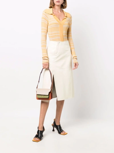 Marni Trunk Shoulder Bag In Orange