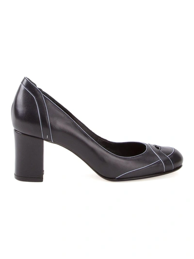 Shop Sarah Chofakian Mid-heel Pumps In Black