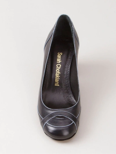 Shop Sarah Chofakian Mid-heel Pumps In Black