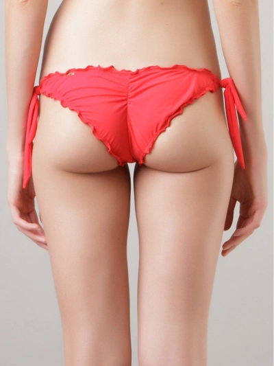 Shop Amir Slama Frilled Bikini Bottoms In Red