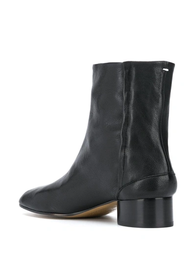 Maison Margiela Boots Tabi H30 En Cuir De Veau Vintage Noir In Brown