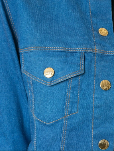 Shop Amapô Slim Fit Denim Jacket In Blue