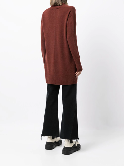 Shop Co V-neck Cashmere-knit Top In Rot